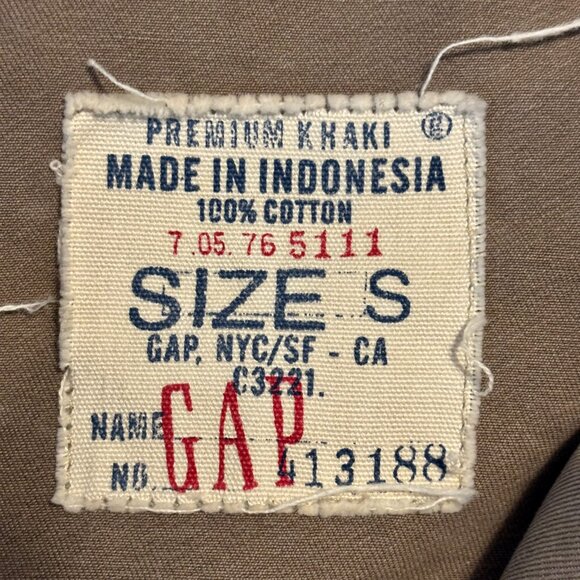 Gap Utility Military Khaki Army Brown Vintage Field Jacket Women S - Picture 11 of 11